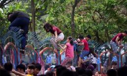 Trèo rào tắm miễn phí gây hỗn loạn công viên nước 