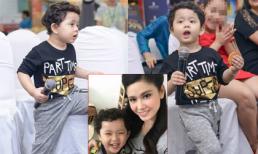 Con trai Trương Quỳnh Anh tập tành làm MC cực yêu