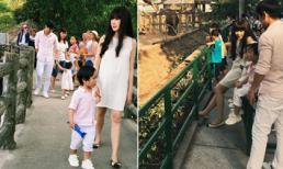 'Bắt gặp' Lý Hải - Minh Hà sành điệu đưa con đi chơi sở thú