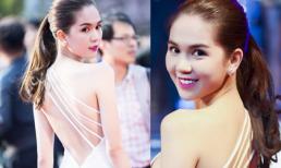 Ngọc Trinh khoe lưng trần đẹp mướt mắt trên thảm đỏ Seoul