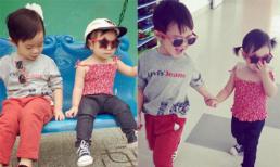 Hai con Lý Hải dắt nhau đi chơi cực yêu