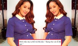 Khánh Thi ngượng khi bị ví 'bụng như cái rổ đãi gạo'