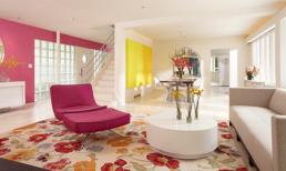 Đắm say với những phòng khách ngập tràn sắc hoa