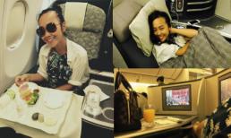 Đoan Trang ngồi máy bay hạng sang đi Mỹ