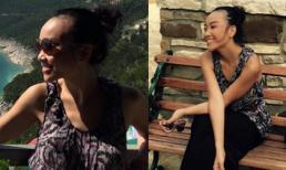 Đoan Trang hào hứng khi được tham quan bãi tắm tiên ở Mỹ 