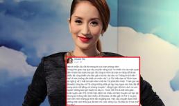 Khánh Thi bức xúc viết tâm thư: 'Hãy tôn trọng tôi!'