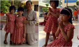 Hai con gái nhà Bình Minh đi lễ chùa 'cực yêu'