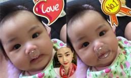 Maya lần đầu hé lộ ảnh con gái thổi 'bong bóng mũi' cực yêu