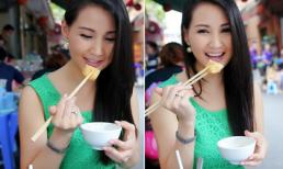 Hoa hậu Sonya Sương Đặng giản dị ăn quán vỉa hè