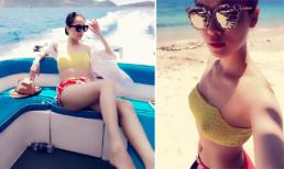 Thái Hà khoe đường cong nóng bỏng trên biển
