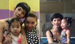 Xuân Lan đưa con gái sang nhà Hà Hồ 'bơi ké'