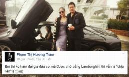 Hương Tràm khoe được đại gia 'săn đón' bằng siêu xe Lamborghini
