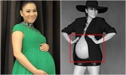 Thu Minh 'vén áo' khoe bụng tròn xoe trước ngày lâm bồn