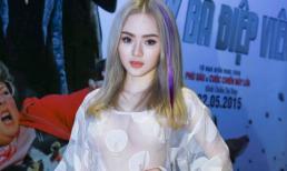 Em gái Phương Trinh 'mặc như không' tới ra mắt phim 