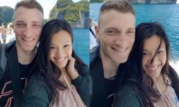 Phương Vy và chồng Tây tươi rói đi nghỉ mát cùng nhau