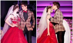 Chú rể Tim hôn cô dâu Trương Quỳnh Anh thắm thiết