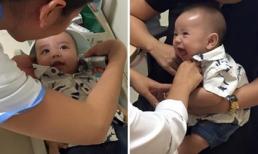 Con trai Ốc Thanh Vân đi khám vẫn tươi cười hớn hở