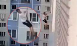 Chàng trai treo mình trên tầng 8 để gây ấn tượng với bạn gái