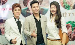 Trương Thế Vinh dẫn bạn gái phi công đến mừng Hồ Việt Trung