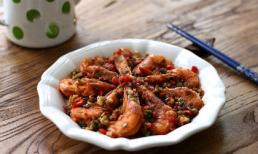 Tôm chiên giòn sốt muối tiêu - món ngon lạ miệng