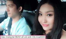 Vợ chồng Phi Thanh Vân hào hứng khoe xe BMW mới tậu