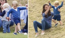 Hoàng tử George hiếu động khi đi chơi cùng mẹ