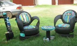 Trang trí nhà với lốp xe tái chế