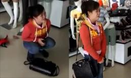 Girl xinh ăn cắp ở cửa hàng quần áo bị bắt tại trận