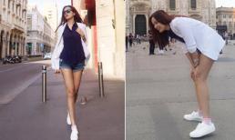 Mai Phương Thúy khoe chân dài miên man ở trời Tây