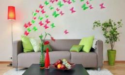 Thổi hồn nghệ thuật trang trí tường nhà với hình bướm