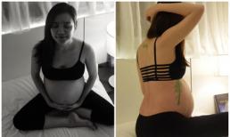 Bà xã Huỳnh Đông diện nội y khoe bụng bầu 'vượt mặt'