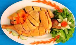 Cách chặt thịt gà bày đĩa bầu dục cực đẹp