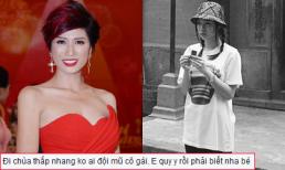 Trang Trần 'trách' Phương Trinh quy y mà vẫn đội mũ thắp nhang tại chùa