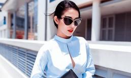 Tình cũ Trấn Thành xinh đẹp nổi bật trên phố