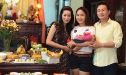 Gia đình Á hậu Trịnh Kim Chi tổ chức tiệc đầy tháng con gái 