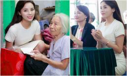 Hoa hậu Kỳ Duyên lặng lẽ về quê đi làm từ thiện