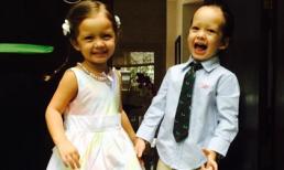 Cặp song sinh nhà Hồng Nhung ăn diện 'có đầu tư' đến lớp