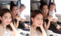 Ngọc Trinh xinh tươi bên chị gái và cháu trai
