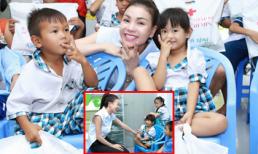 Trà Ngọc Hằng ngượng ngùng khi cô bé câm 'xin' đồng hồ