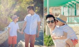 Quang Dũng hạnh phúc vui đùa bên con trai Bảo Nam