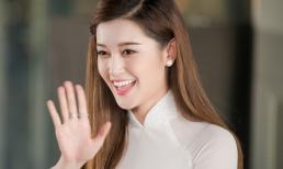 Á hậu Huyền My thanh lịch trong bộ áo dài trắng