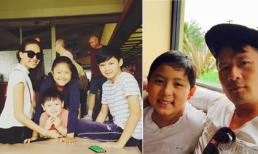 Bằng Kiều và bạn gái Dương Mỹ Linh đưa các con đi chơi