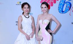 Hoa hậu Diễm Hương và Nam Em đọ dáng trên thảm xanh