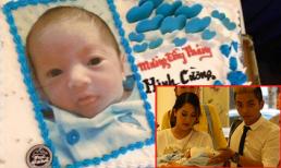 Lộ ảnh cận mặt con trai Khánh Thi trong tiệc đầy tháng 