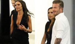 Victoria Beckham mặc hở bạo đi ăn với chồng