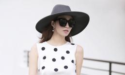 Khánh My đơn giản với hoạ tiết chấm bi