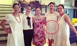 Hà Kiều Anh 'bế' bụng bầu tụ họp với chị em Lê Khanh