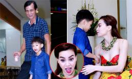 Con trai Hồ Ngọc Hà quấn quýt bên ông ngoại chờ mẹ biểu diễn
