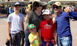 Bằng Kiều và vợ cũ vui vẻ đưa con đi chơi Disneyland