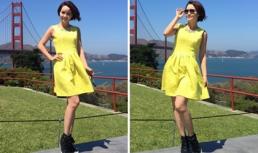 Mai Thu Huyền trẻ trung như gái đôi mươi trên đất Mỹ